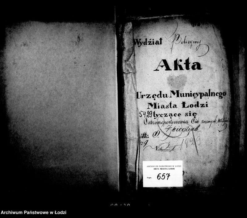 Obraz 5 z jednostki "Akta tyczące się odtransportowania osób miejsc zbiegłych"