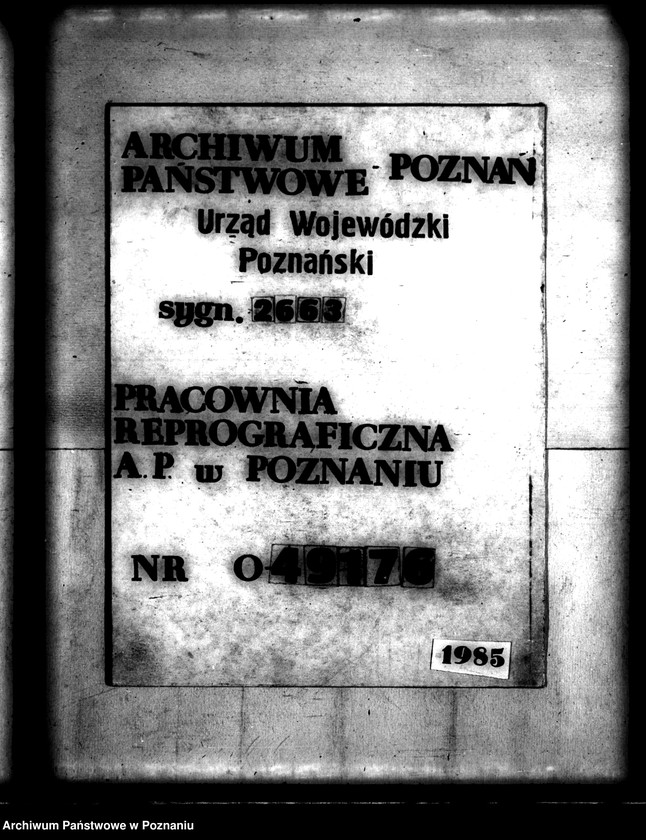 Obraz 1 z jednostki "Przewłaszczenie działek z parcelacji majątku Stary Tomyśl powiatu nowotomyskiego"