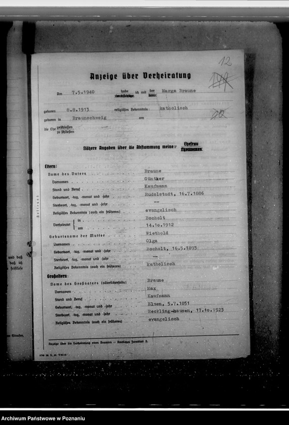 Obraz 16 z jednostki "Berufung zu Beigeordneten der Stadt Litzmannstadt (Łódź)"