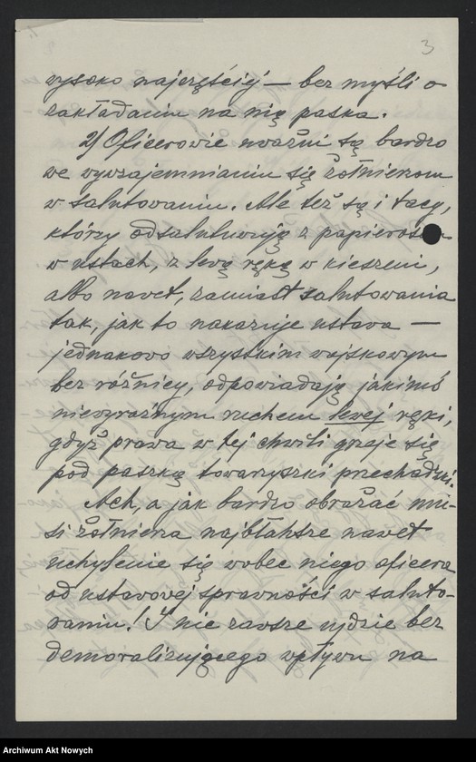 image.from.unit.number "Skargi na nadużycia gospodarcze, nędzę, paskarstwo, uwagi o zachowaniu się żołnierzy na ulicy. Korespondencja, wycinek prasowy"