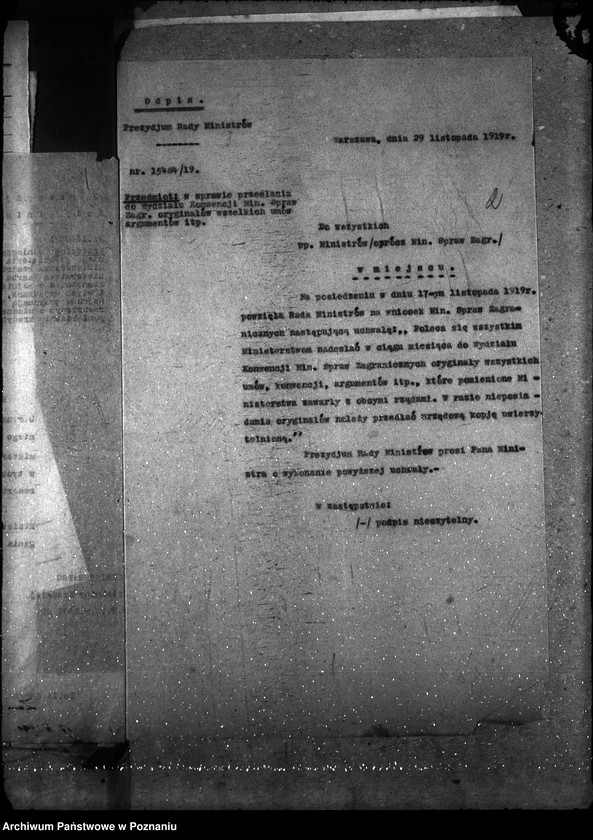 Obraz 7 z jednostki "Sprawy gospodarcze-ogólne Prezydium Rady Ministrów - okólniki 1920"