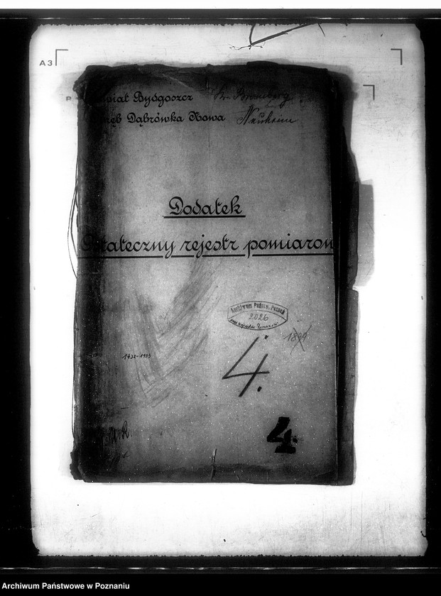 Obraz 4 z jednostki "Ostateczny rejestr pomiarowy Dąbrówki Nowej powiat bydgoski"