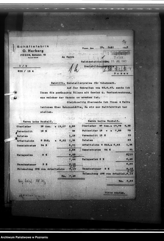 Obraz 17 z jednostki "Preise für Schuhwerk"