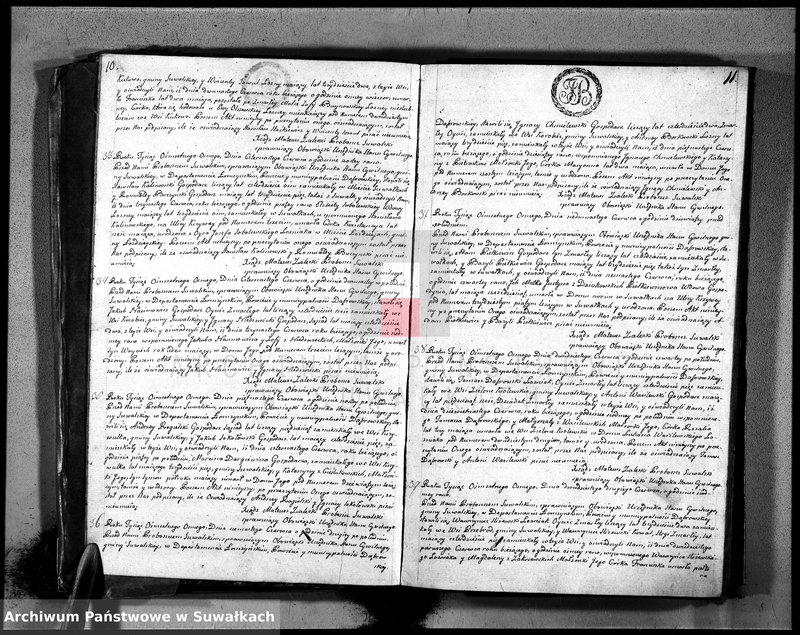 image.from.unit.number "Księga umarłych ru 1808 gminy suwalskiey, powiatu dąbrowskiego w departamencie łomżyńskim na rok 1808"