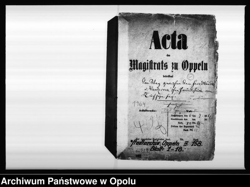 Obraz 4 z jednostki "Acta des Magistrats zu Oppeln betreffend den Weg zwischen dem Friedländer u[nd] Kandziora