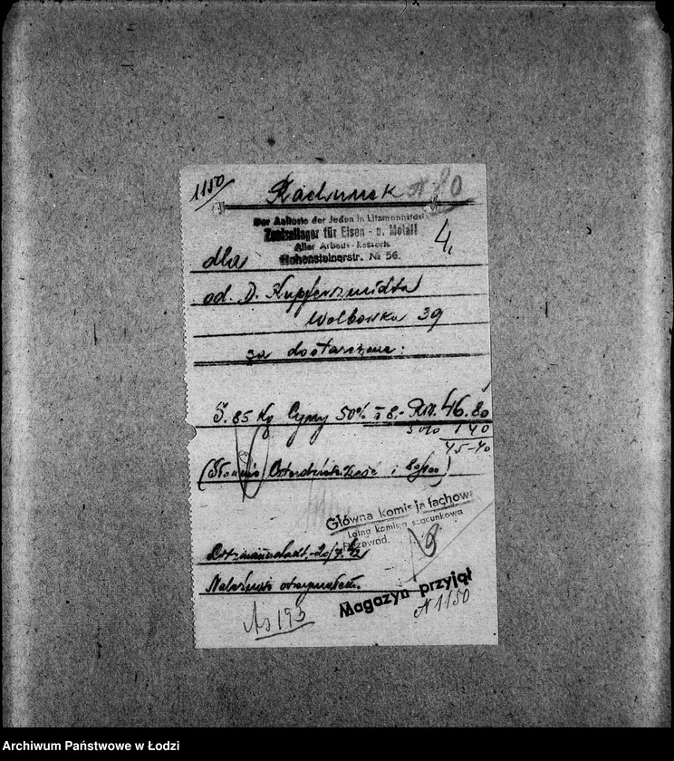 Obraz 7 z jednostki "Zentrallager für Eisen und Metall aller Arbeits-Ressorte [Zasiłki chorobowe dla pracowników wydziału, listy pracowników, zaświadczenia lekarskie]"