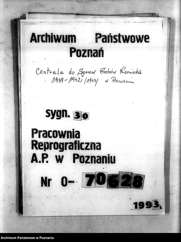 Obraz 1 z jednostki "Zur Fahrt im russische Gebiet- Materiały dotyczące Niemców - obywateli polskich, którzy zginęli w 1939 roku na ziemiach zajętych przez wojska radzieckie"