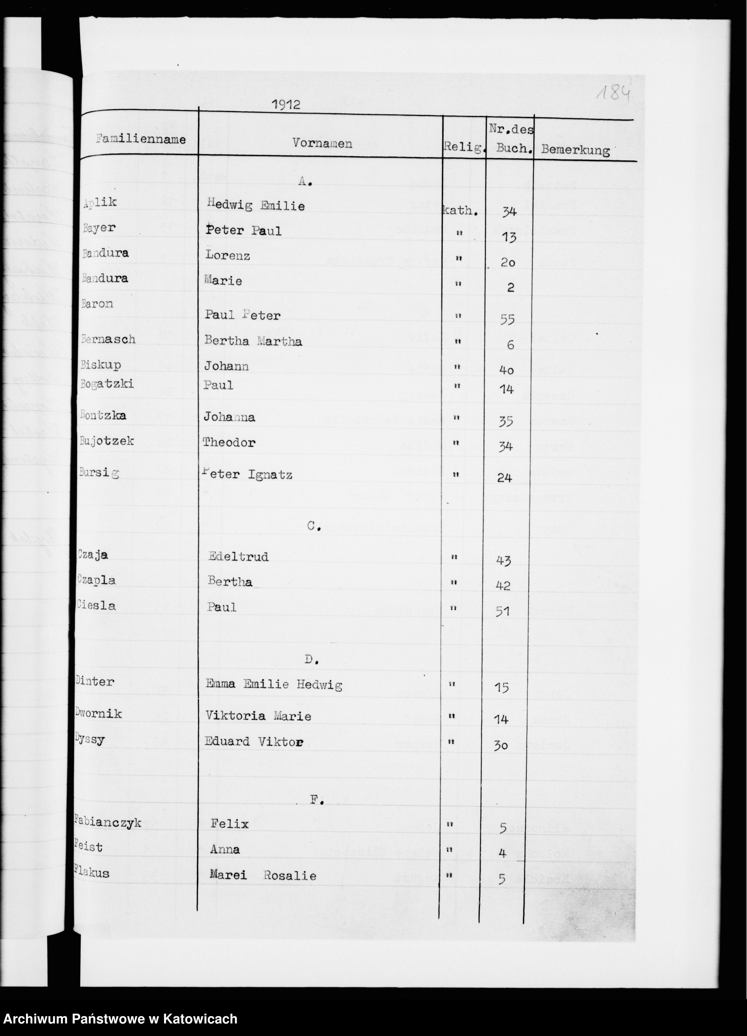 Skan z jednostki: Skorowidz do ksiąg małżeństw