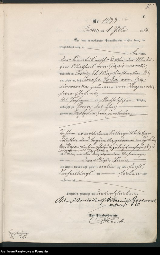 Obraz 10 z jednostki "Księga zgonów t. III"