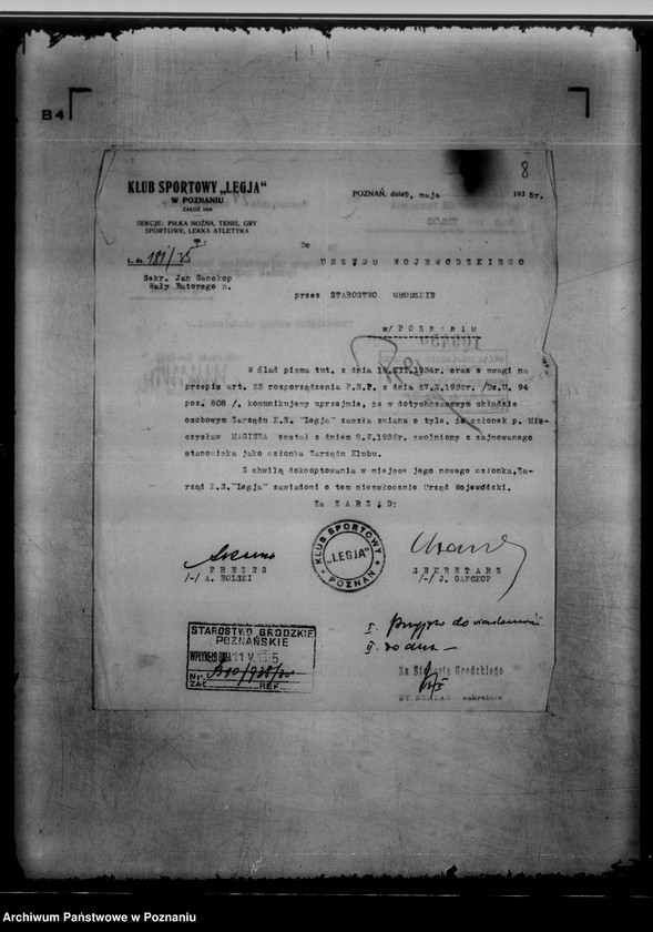 Obraz 12 z jednostki "/Klub Sportowy,,Legia" w Poznaniu/"