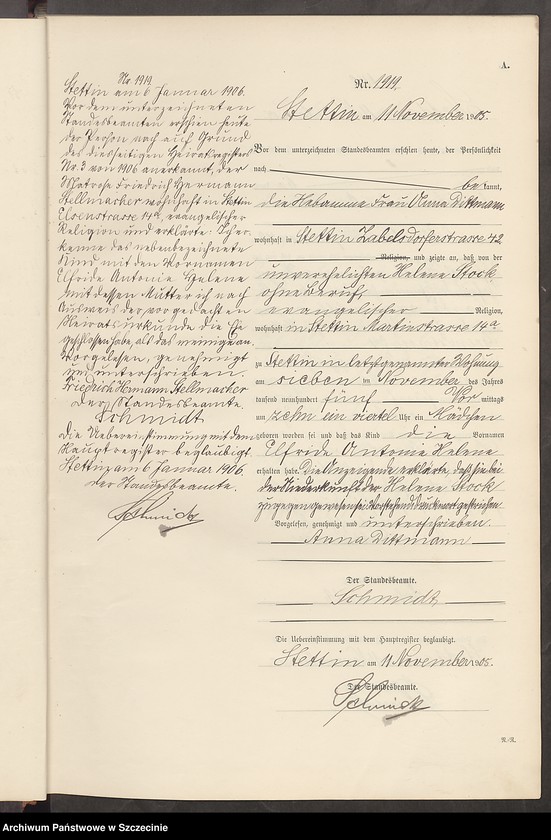 Obraz 13 z jednostki "Geburts-Register (Neben-Register) Band V"