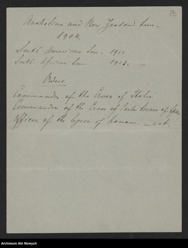 image.from.unit.number "Artykuły słowników biograficznych i encyklopedii. Korespondencja dla ustalenia danych biograficznych I. J. Paderewskiego"