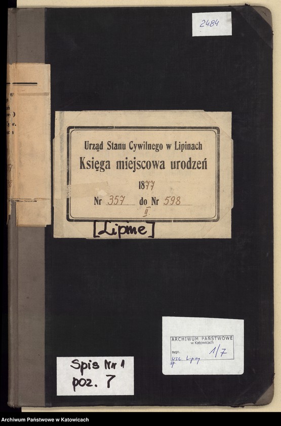 image.from.unit.number "Księga urodzeń T.2 nr 357-598"