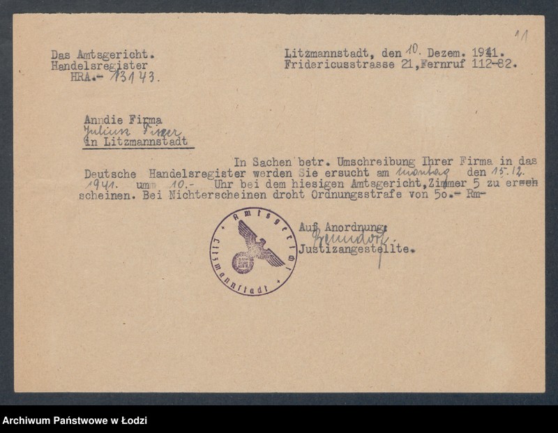 Obraz 13 z jednostki "Juliusz Fiszer – sklep kolonialno-spożywczy i wyrób tytoniowy"