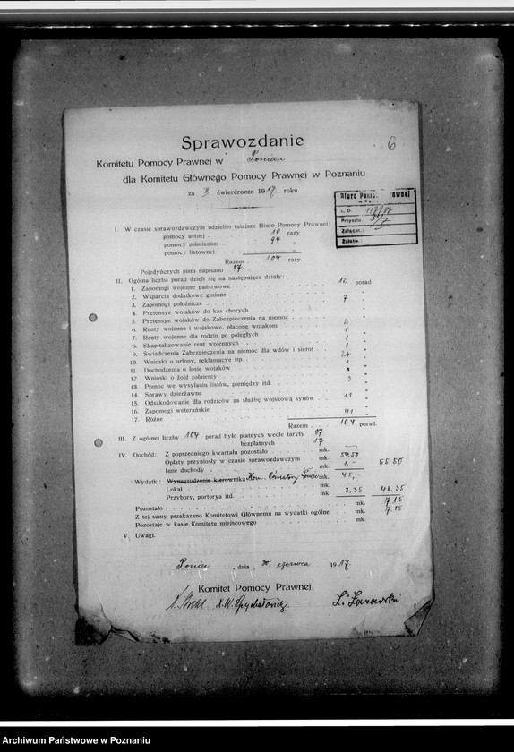 Obraz 10 z jednostki "Sprawozdania z Ponieca i Zbąszynia"