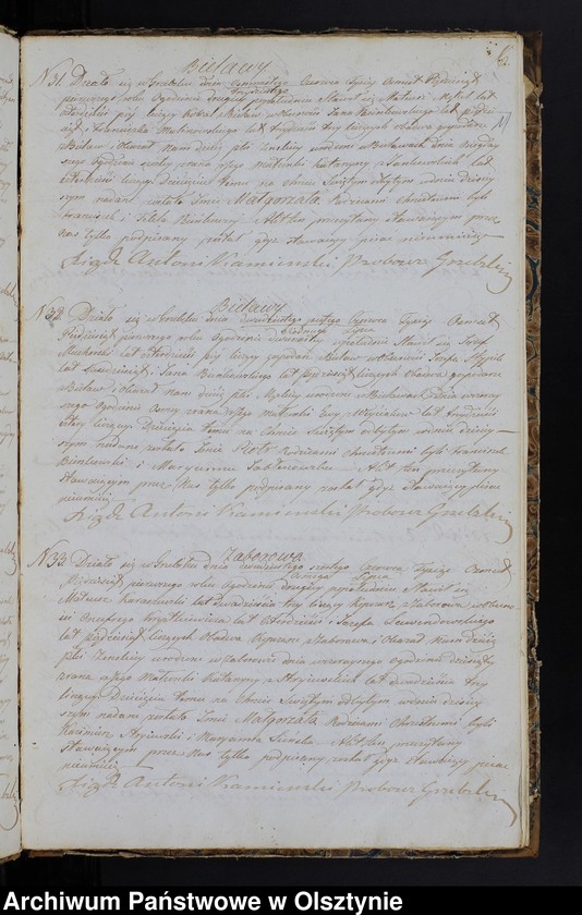 image.from.unit.number "Duplikat Aktów Urodzenia, Zaślubień, Zeyścia za Rok 1851 z Parafij Grzebskiey"