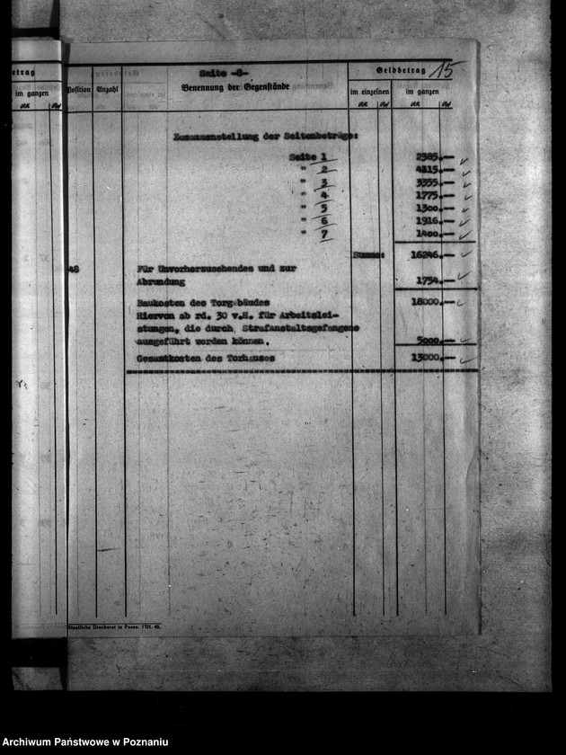 Obraz 19 z jednostki "Wyjaśnienia do projektu budowy bramy, piwnicy na ziemniaki i kościoła w więzieniu w Sieradzu"