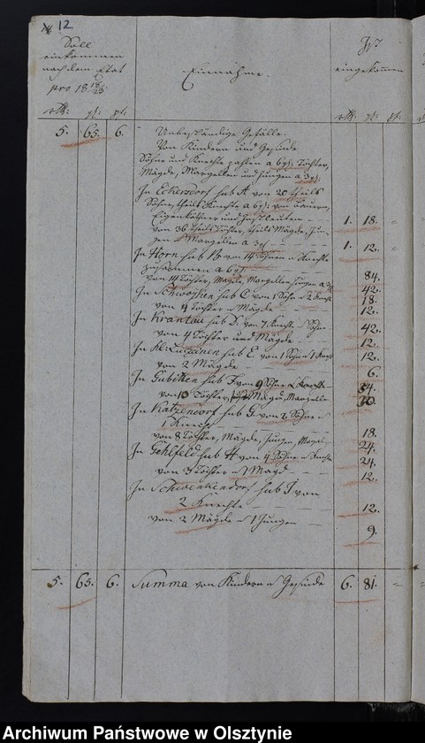 image.from.unit.number "Jahr Kirchen Rechnung des einfachen Real und Personal Decems, wie auch aller Einnahme und Ausgabe nebst BauRechnung"