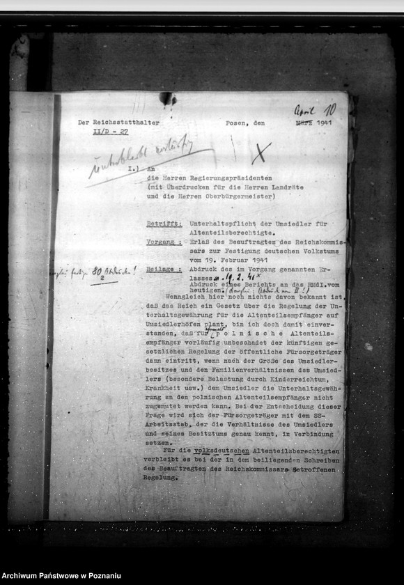 Obraz 14 z jednostki "Unterhaltspflicht für polnische ehemalige Altenteilberechtigte und polnische Landarbeiter"