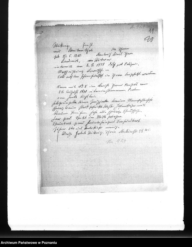 Obraz 15 z jednostki "Wykazy miejscowych Niemców, którzy zginęli w 1939 roku w różnych powiatach"