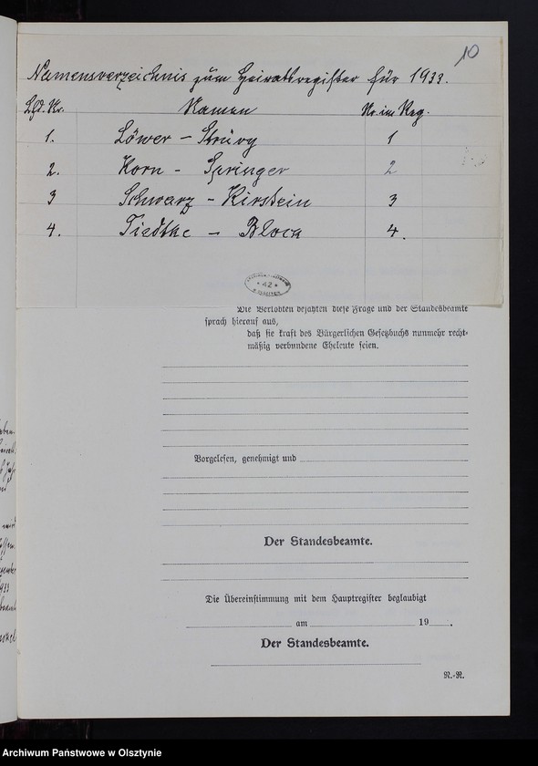 image.from.unit.number "Heiraths-Neben-Register Nr 1 - 4 [ Księga małżeństw - wtóropis ]"
