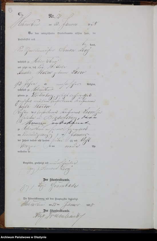 image.from.unit.number "Sterbe-Neben-Register Nr 1 - 77"