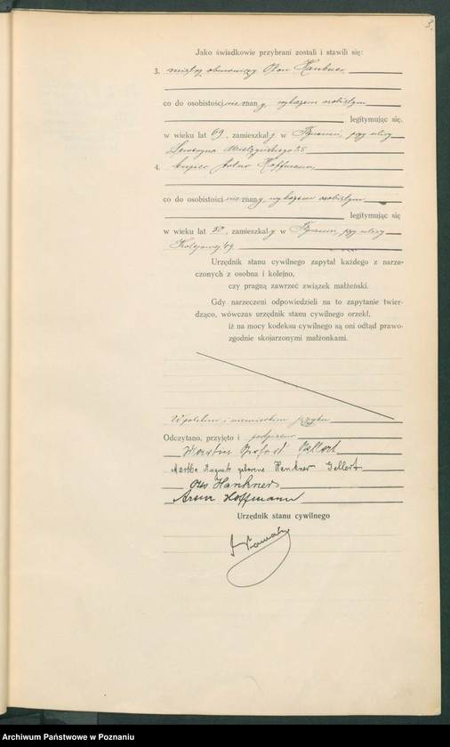 Obraz 5 z jednostki "Księga miejscowa małżeństw tom III [Rejestr główny małżeństw]"