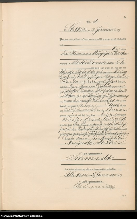 image.from.unit.number "Geburts-Register (Neben-Register) Band I"