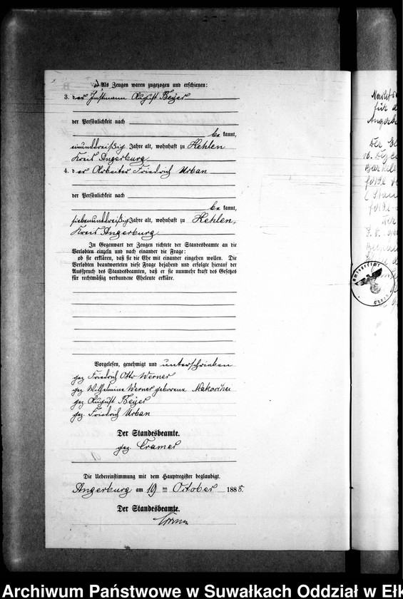 image.from.unit.number "Heiraths-Neben-Register des Preussischen Standes-Amtes Kehlen Kreis Angerburg"