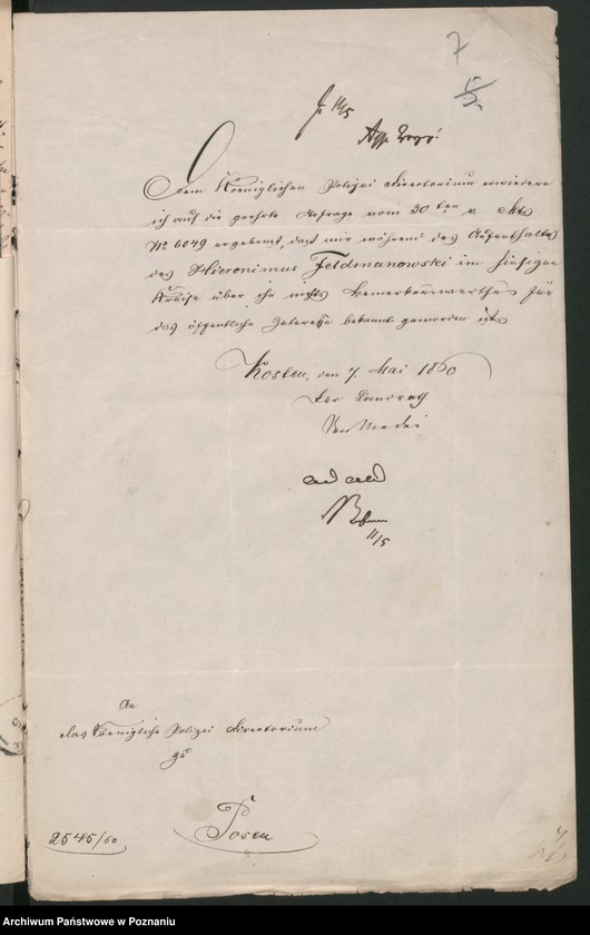 Obraz 13 z jednostki "A. betr. Privatgelehrter Hieronimus Feldmanowski aus Konin, Kreis Buk"