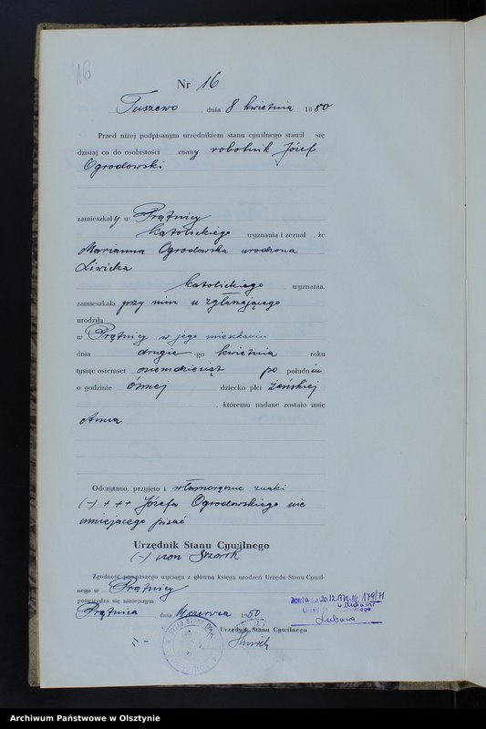 image.from.unit.number "Ksiega urodzeń Nr 1 - 50,1 - 43,1 - 54,1 - 49 /brak 1884,i 1 - 51 /przepisana w języku polskim z oryginału niemieckiego w dniach 10.06.- 24.06.1950/"
