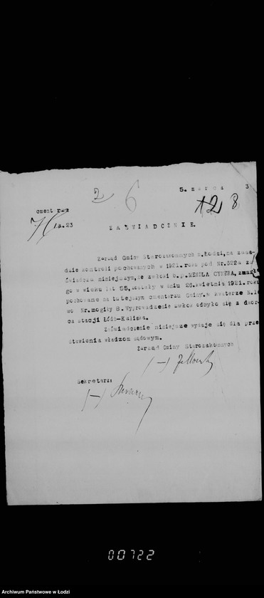 Obraz 12 z jednostki "Zaświadczenia"