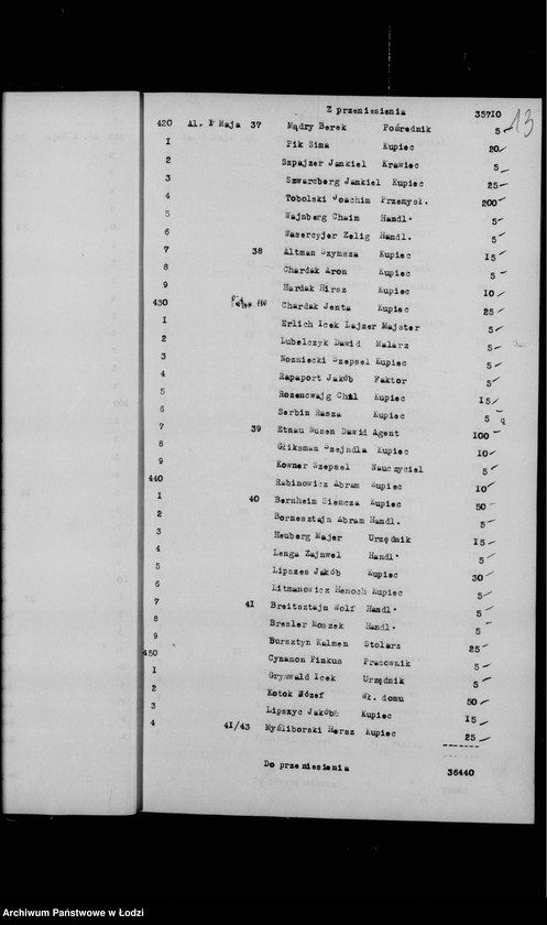 Obraz 17 z jednostki "Rejestr poborczy"