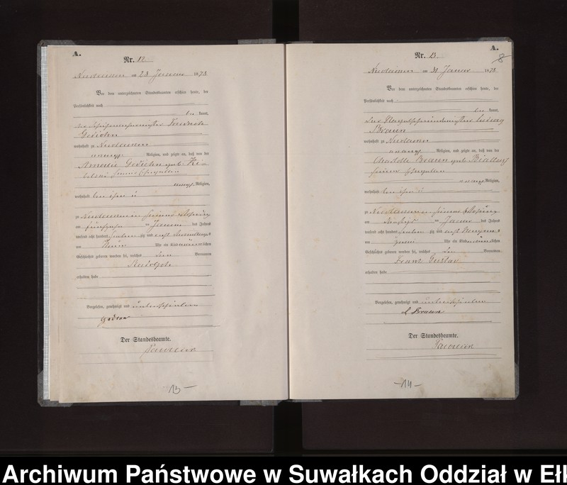 image.from.unit.number "Geburts-Haupt-Register des Königlich Preussischen Standes-Amtes der Stadt Nicolaiken Kreis Sensburg"