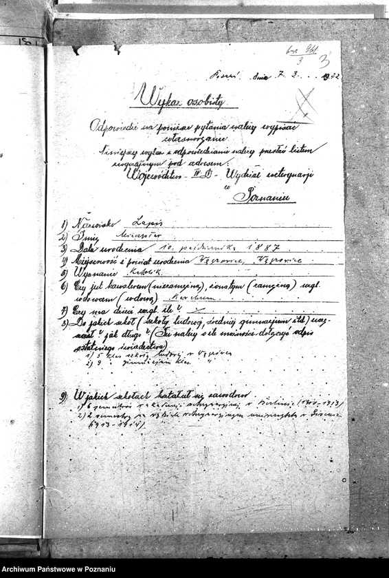 Obraz 7 z jednostki "Pow. lekarz Weterynaryjny Śmigiel"