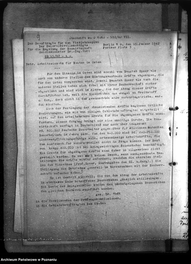 Obraz 14 z jednostki "Dienstwohnug für den Polizeipräsidenten. Entlausungsanstalten. Ausbau der Befehlstellen der Polizei"