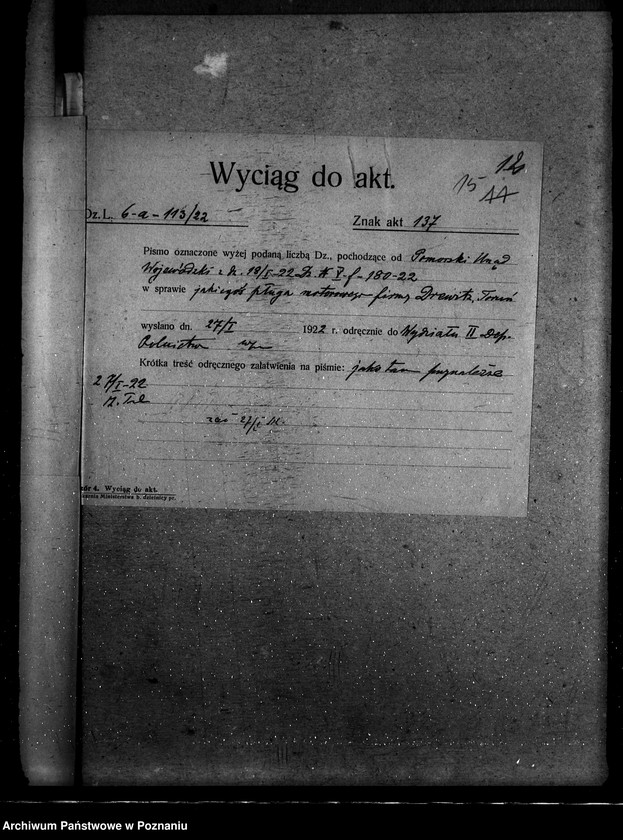 image.from.unit.number "Sprawy szczegółowo-- administracyjne Pisma niewłaściwie skierowane"