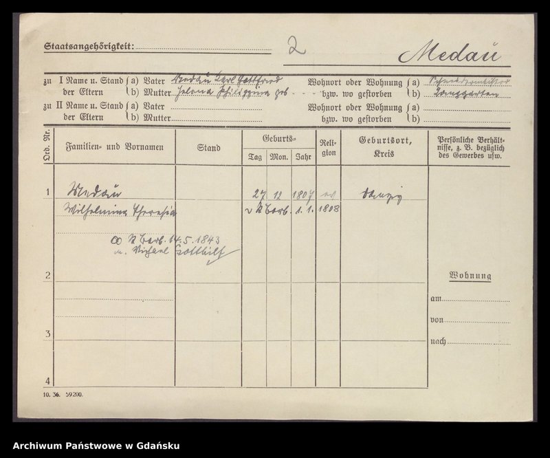 image.from.unit.number "Karty meldunkowe: Medau - Mehder"