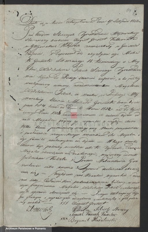 image.from.unit.number "Księga zgromadzenia kunsztu młynarskiego w mieście Władysławowie tycząca się zapisania uczniów ..."