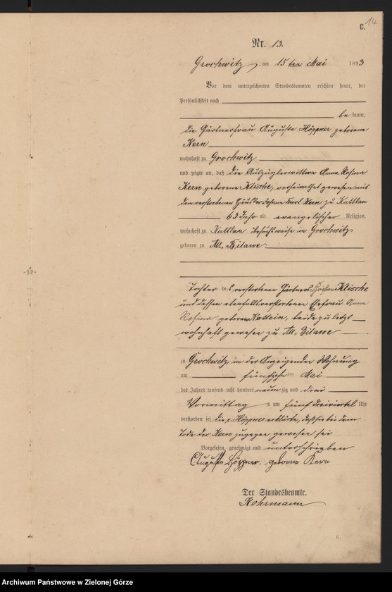 Obraz 16 z jednostki "Sterbe-Haupt-Register"