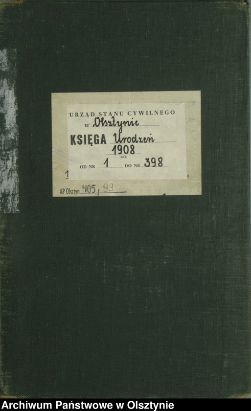 image.from.unit.number "Geburts-Haupt-Register Tom I, Nr 1-398"