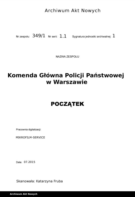 Obraz 3 z jednostki "[Rozkazy Komendanta Głównego Policji Państwowej]"