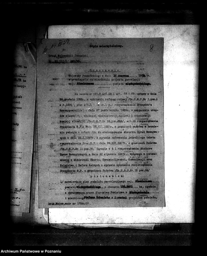 Obraz 12 z jednostki "Majątek Niemierzewo, Lubosz powiatu międzychodzkiego parcelacja"