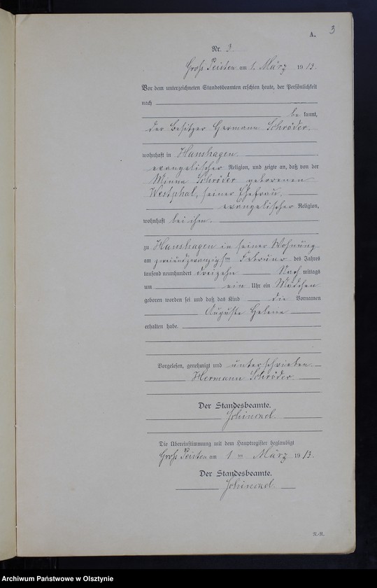 image.from.unit.number "Geburts-Neben-Register Nr 1 - 38 [Księga urodzeń- wtóropis ]"