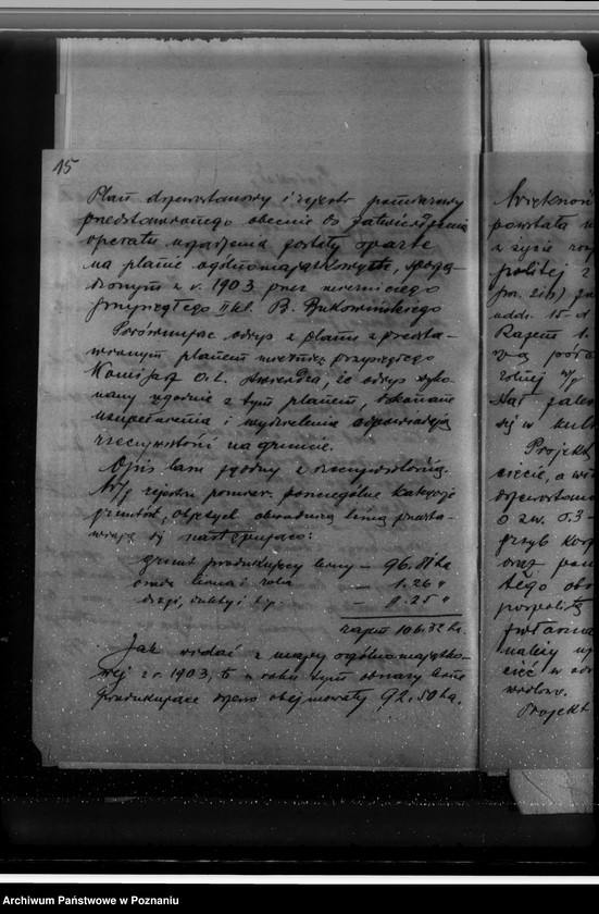 Obraz 19 z jednostki "Majątek Mieczownica powiat koniński wyłączenie obszarów leśnych w związku z wykonaniem reformy rolnej"