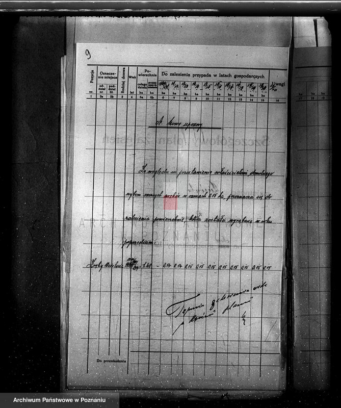 Obraz 13 z jednostki "Plan urządzenia gospodarstwa leśnego dla lasu majętności Lusówko powiat poznański 1930-1940"