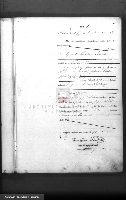 Obraz z zespołu "Urząd Stanu Cywilnego Nowe Miasto nad Wartą (pow. jarociński)"