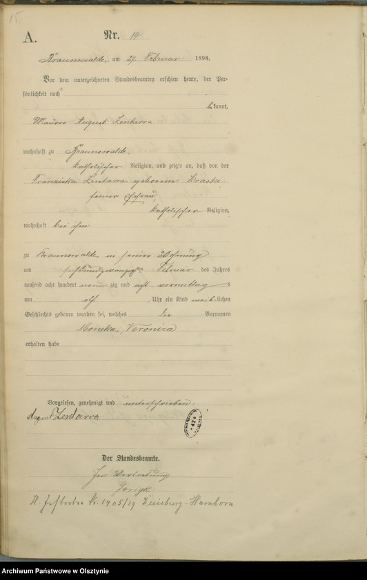 image.from.unit.number "Geburts-Haupt-Register Nr 1 - 78"