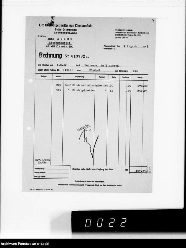 Obraz 20 z jednostki "F-ma E.Zerbe, L