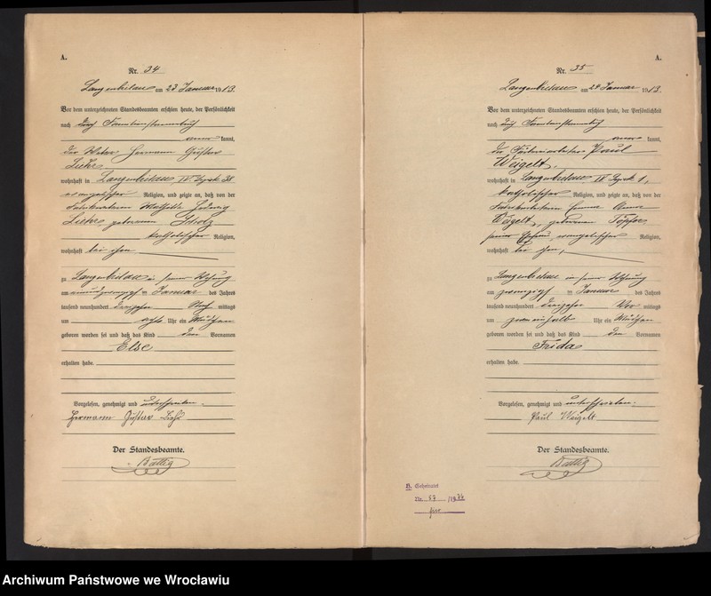 image.from.unit.number "Księga urodzeń Bielawa (Langenbielau) 1913"